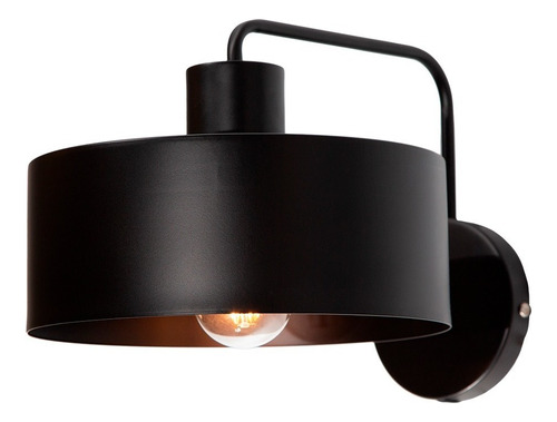 Lámpara De Pared Dark Decor Negro E27 40w 1 Luz Lumimexico 23125-2