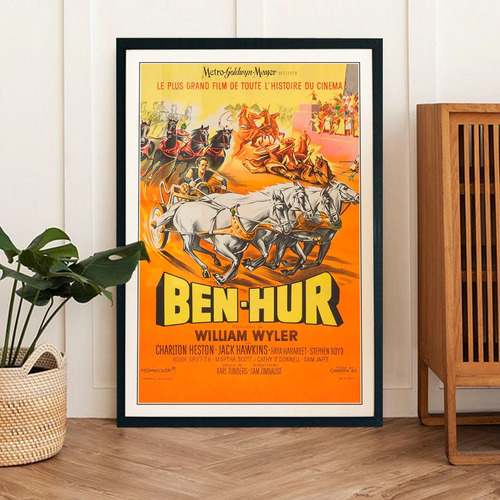 Cuadro 60x40 Peliculas Clasicas - Ben-hur Poster Retro Alter