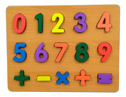 Tabuleiro Números Coloridas Educativo Sensorial Pedagógico