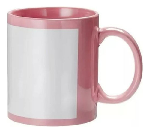 Taza Con Frente Blanco Sublimable/personalizada - Azul/rosa