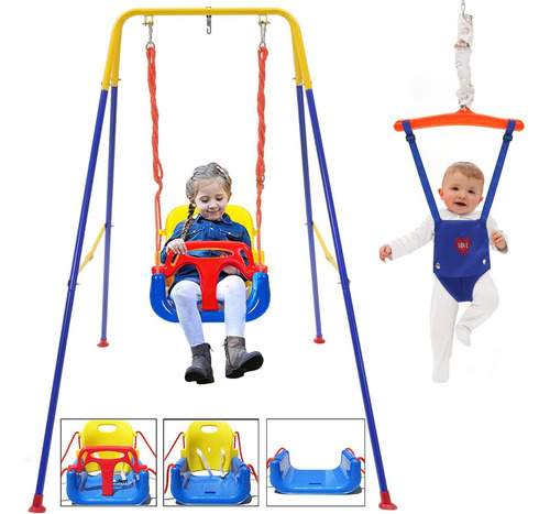 4 En 1 Columpio Para Bebe Infantil Juego De Rebote Plegable