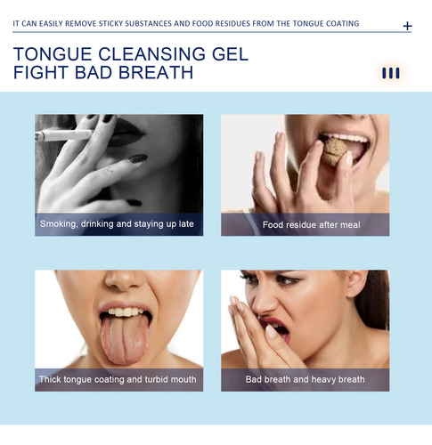 Gel Limpiador De Lengua De 2 Piezas, Kit De Cepillo De Limpi