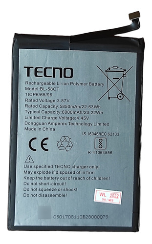 Batería Tecno Spark 7t