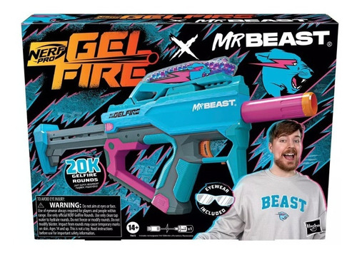 Nerf Pro Pistola Hidrogel Fire X Mr Beast 20000 Perlas