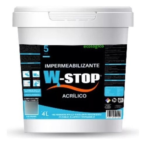 Impermeabilizante W-stop 4 L - Blanco