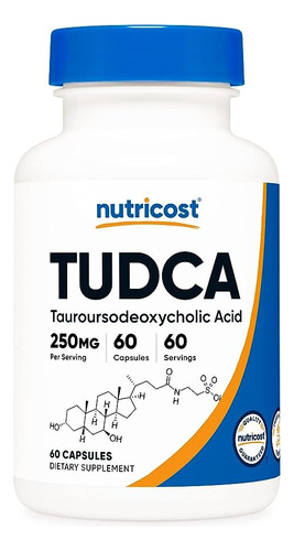 Ayuda Intestino, Bilis - Tudca 250mg, 60 Cáps- Nutricost