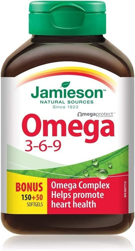 Omega 3-6-9 200 Caps Jamieson - Unidad a $1024