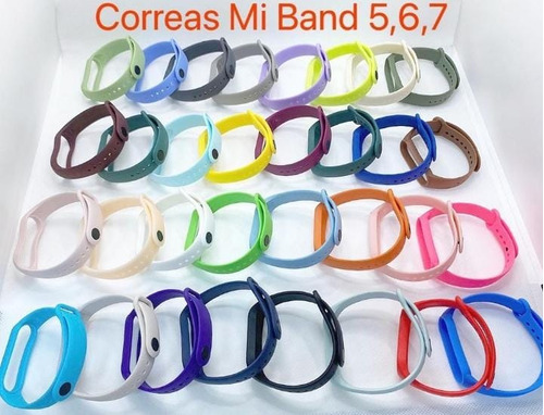 Correa De Silicona Para Xiaomi Mi Band 4/5/6/7 Pack 2 Por 1