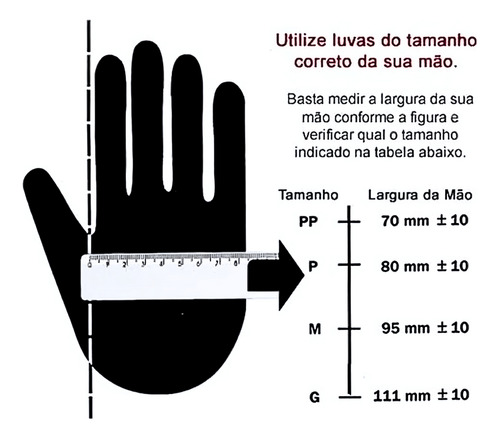 Luva Profissional Preta P Sem Talco Santa Clara 20 Un