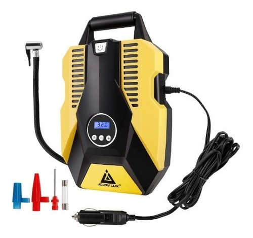 Inflador Portátil Digital Neumáticos Con Luz Led 12 V Cc