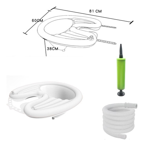 Lavabo Inflable Portátil Para Champú,bandeja Inflable Champú