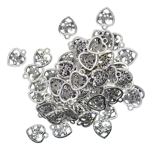 50 Piezas Colgantes De Plata Filigrana Para Fabricación De