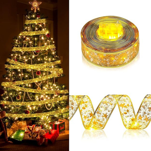 Luces De Cinta Para Arbol De Navidad 32 Pies 100 Led 8 Modos