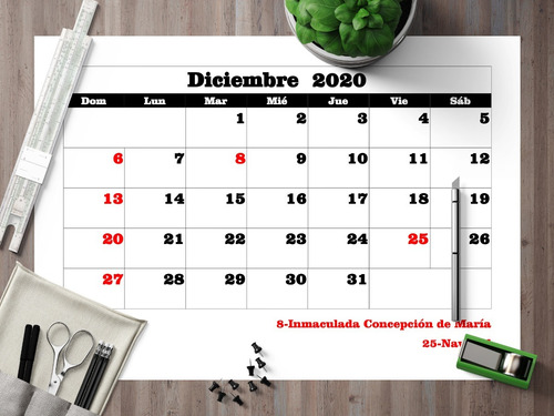 Pdf Calendario 2020 Mensual Con Feriados En A4 Para Imprimir Mercado Libre pdf calendario mensual imprimir