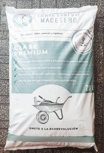Sustrato Premium Compost + Fibra De Coco + Perlita 20 Lt
