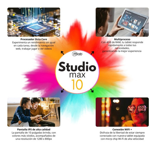 Tablet Mlab Studio Max 10 Pulgadas Octa-core 64gb Wifi