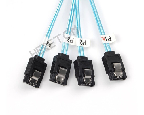 Mini Sa Sff Sata Reverse Cable Pestillo Nucleo Azul Tejido