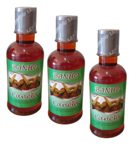 Banho Líquido Canela Abundância Proteção250ml Kit 3 Unidades