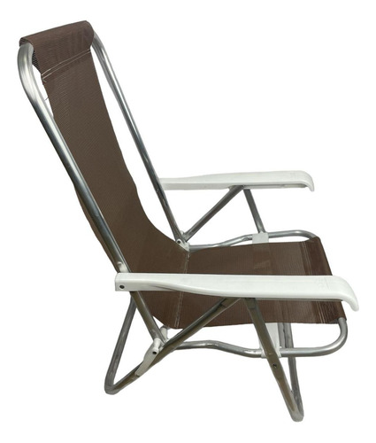 Cadeira Reclinável 4 Posições Alumínio Sannet Bel - Marrom