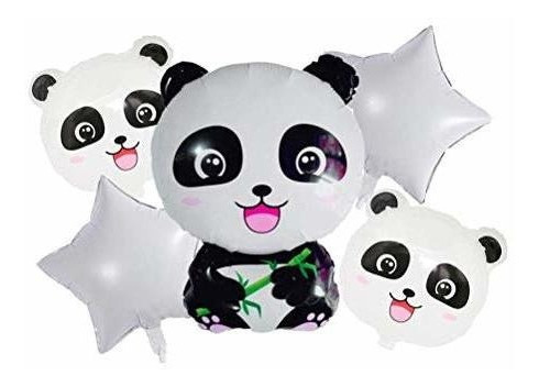 Binaryabc Panda Star Foil Globos Globo De Dibujos Animados,