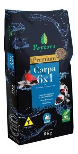 Ração Poytara Premium Carpa 6x1 - 6kg