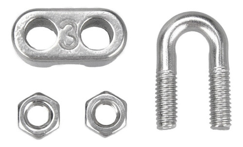 30 Clips De Cable De Acero Inoxidable M3 De 1/8 Pulgadas