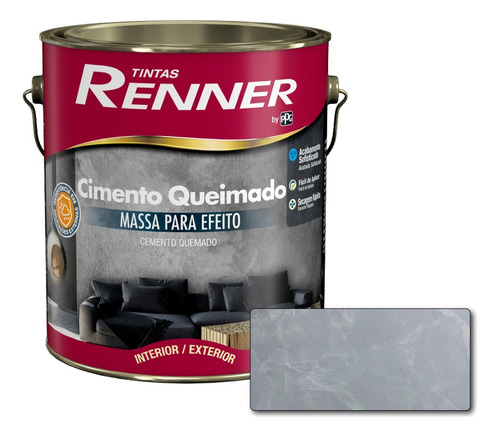 Pintura Textura Efecto Cemento Quemado Renner - Colores 3.2l