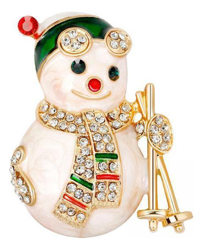 4 Moda Bonito Xmas Boneco De Neve Broche Pin Casa