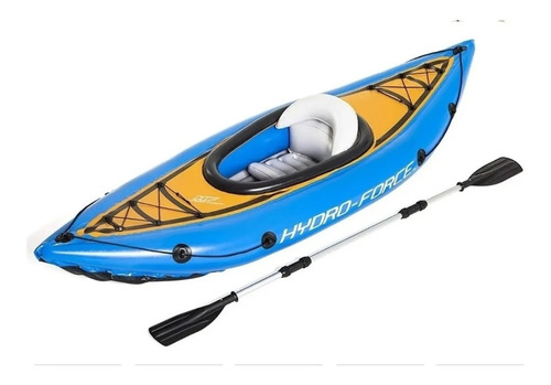 Kayak Inflable Bestway Para 1 Persona Remo E Inflador