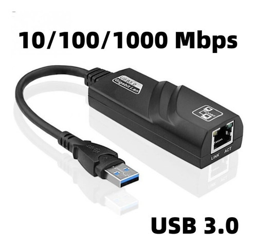 Adaptador Rede Usb 3.0 Gigabit Rj45 Ethernet 10/100/1000