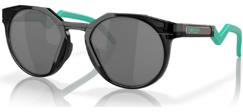 Óculos De Sol Masculino Oakley Hstn Oo9242 0952 Polarizado Cor Preto Armação Preto Haste Preto E Verde Lente Cinza Desenho Redondo