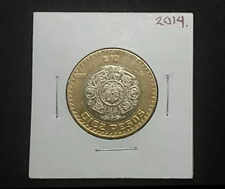 Moneda 10 Pesos México 2014