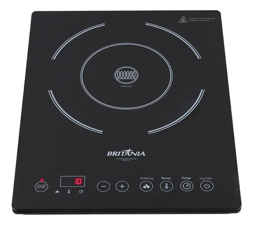 Cooktop de Indução Vidro Cerâmico BCT01P Preto Britânia 220v