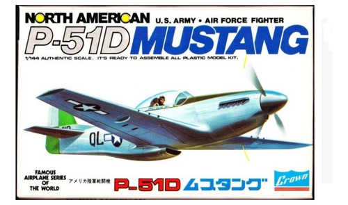 Avion North American P-51d Mustang 1/144 Crown