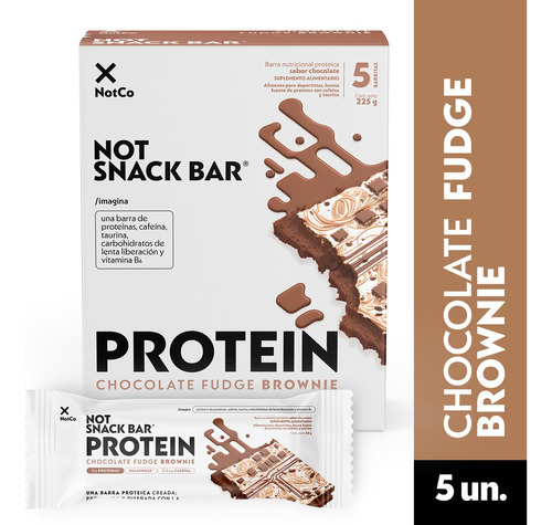 Barra De Proteína Notsnack Bar Choco Fudge Brownie 5x45g