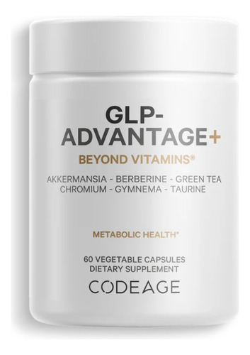 Codeage Glp Advantage Cromo, Berberina 60 Caps Sabor Sin Sabor