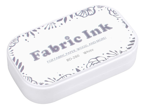 Almohadilla De Tinta Blanca Para Sellos, 9,4 X 5,6 Cm, Telas