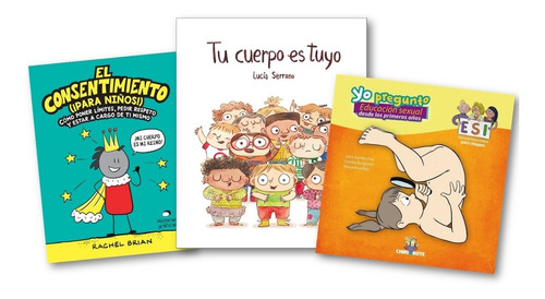 ** 3 Libros Esi ** Yo Pregunto Consentimiento Tu Cuerpo Tuyo