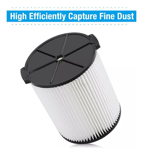 Filtro De Aspiradora Húmedo/seco For Filtro De Vacío Ridgid
