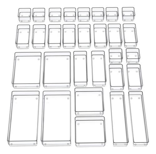 Smartake Organizador De Cajones De 30 Piezas Con Almohadilla