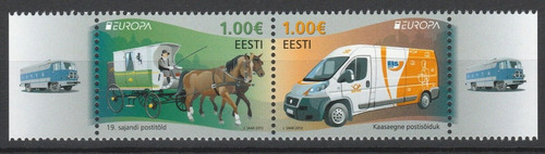 2013 Europa Transporte Postal Caballo- Estonia (sellos) Mint
