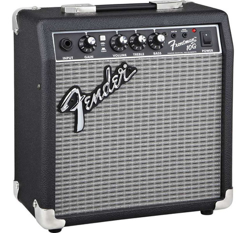 Fender Frontman 10g Amplificador Para Guitarra Eléctrica 10w Color Negro/plata