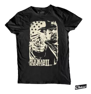 Playera Red Dead Redemption 2 / Chase / Negra