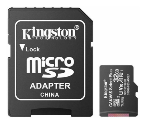 Imagen 1 de 1 de Memoria Microsd De 32 Gb Kingston, U1, V10, A1