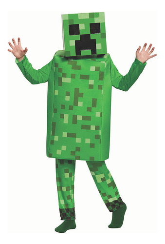 Disfraz Para Niño Minecraft Creeper Large Hallowen. 