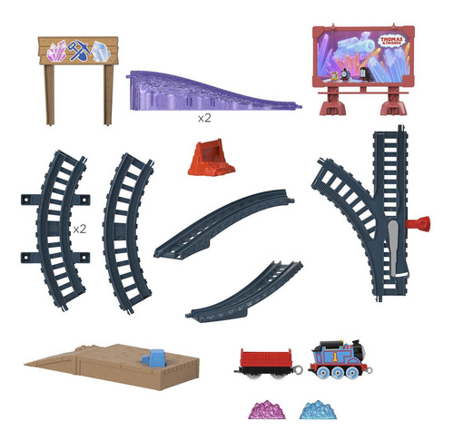 Pista Thomas y sus amigos Thomas Crystal Mines, color azul mattel
