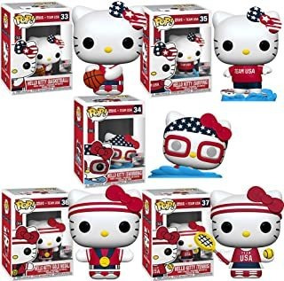 Funko Pop! Sanrio: Hello Kitty X Team Usa Sports Figuras Fka