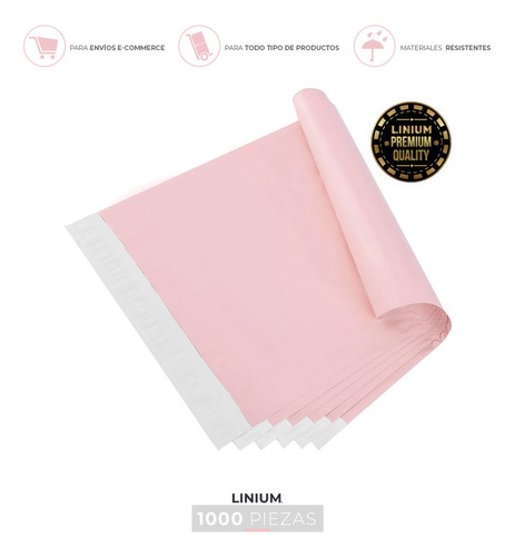 1000 Bolsas Sobres Premium Ecommerce Paquetería 26x17