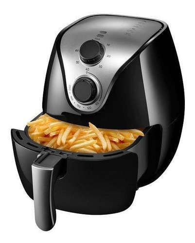 Fritadeira Air Fryer Multilaser Inox 1400 W Preta 127v 3,5l