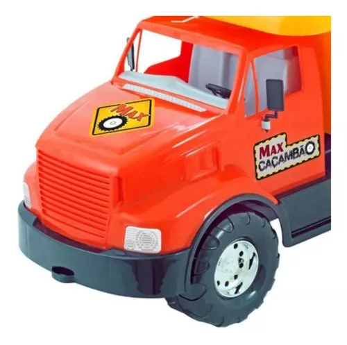 Caminhão de Brinquedo Max Caçambão Plastilindo Vermelho 0307 - Luxgolden